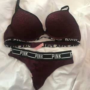 Victoria’s Secret Pink Bra and Thong Set